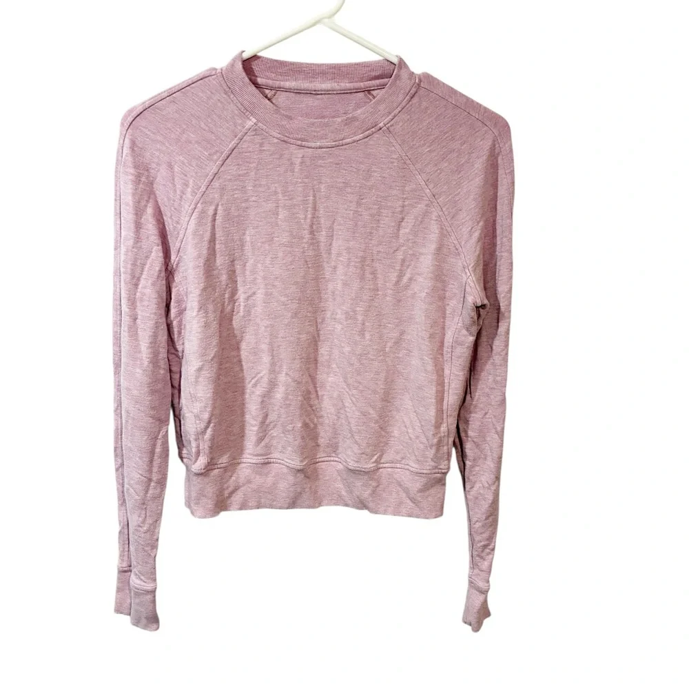Lululemon Close Comfort‎ Crewneck Heathered Pink Bliss Pullover